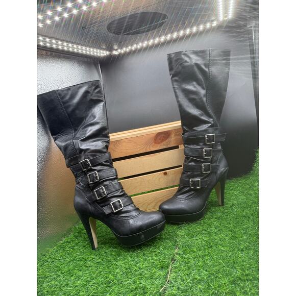 Life Stride -Black Riding Boots- Size 7.5W - Picture 1 of 9